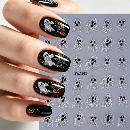 Halloween-Themen Geister Nagelkunst Aufkleber