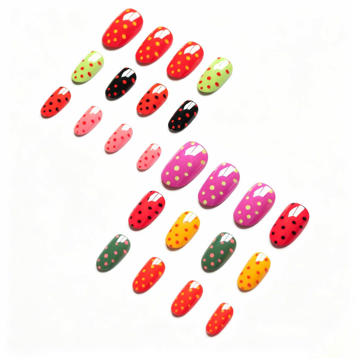 Künstlerisches Polka-Dot-Nagelkunst-Design-Kit
