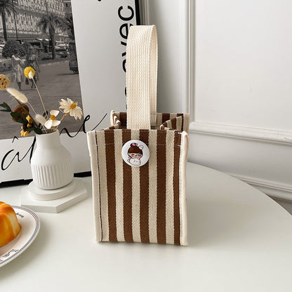 Gestreifter Canvas-Shopper
