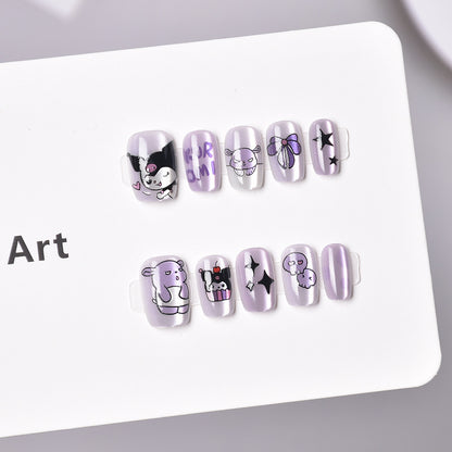 Elegante French Tip Press-On Nagelkunst Brehn