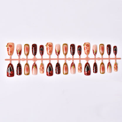 Kuss-inspiriertes glamouröses Press-On-Nagelset