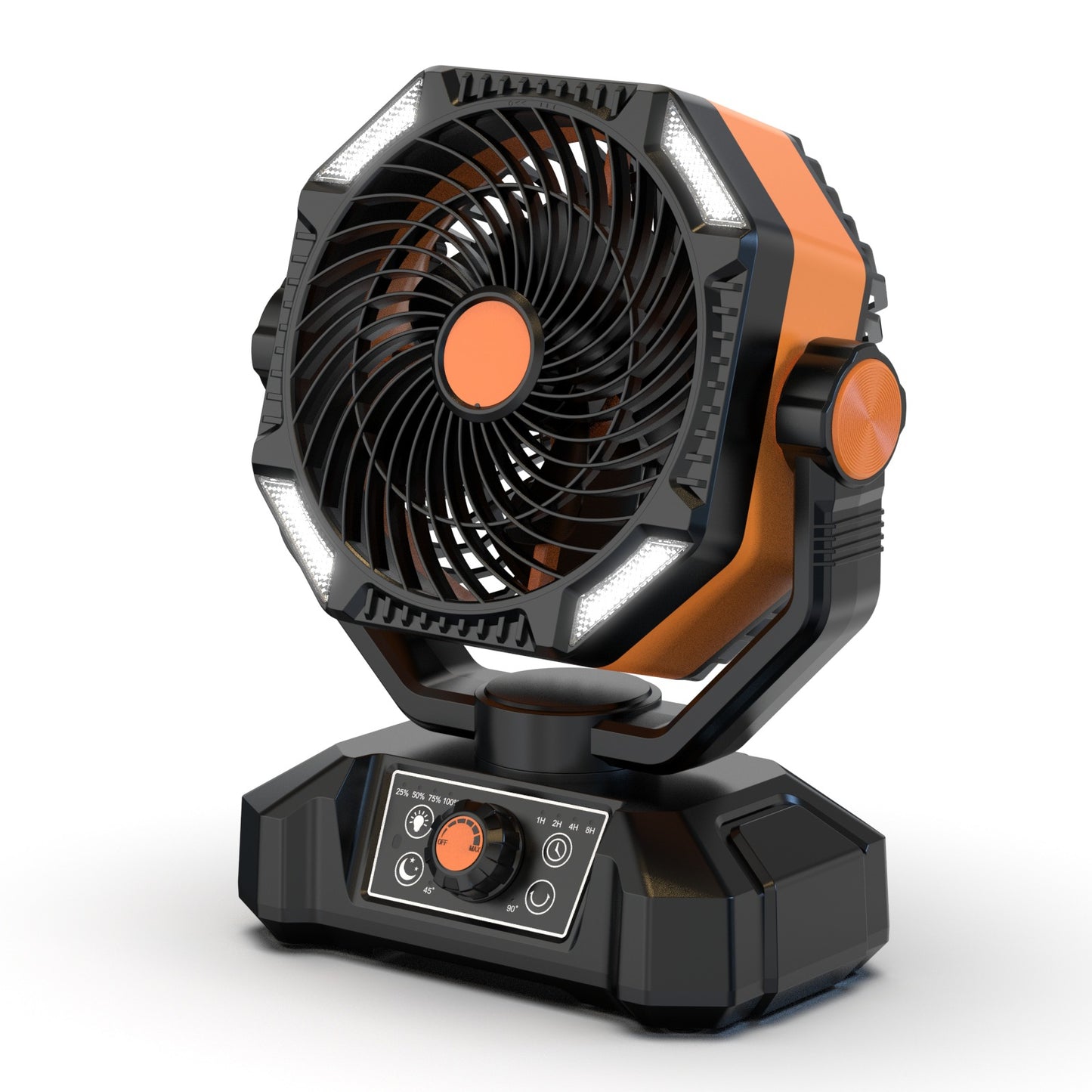 Unisex Hochleistungs-Campingventilator mit LED-Beleuchtung und Hängefunktion Brehn