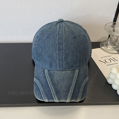 Frauen Vintage Zerrissene Denim Baseballmütze Brehn