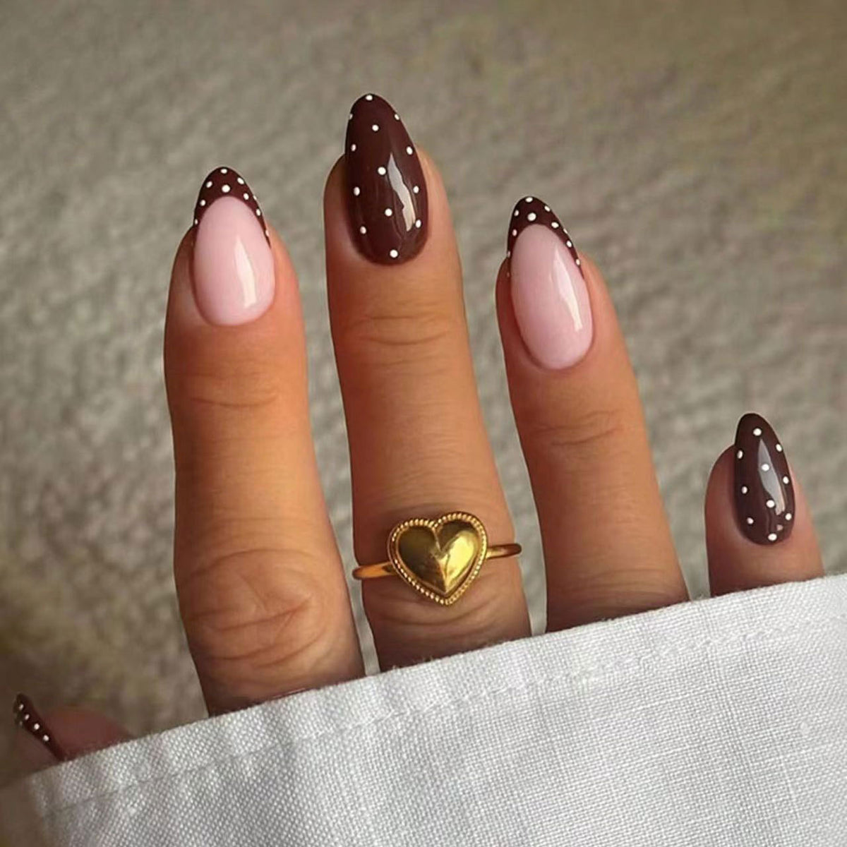 Elegantes abstraktes französisches Nagelkunst-Set