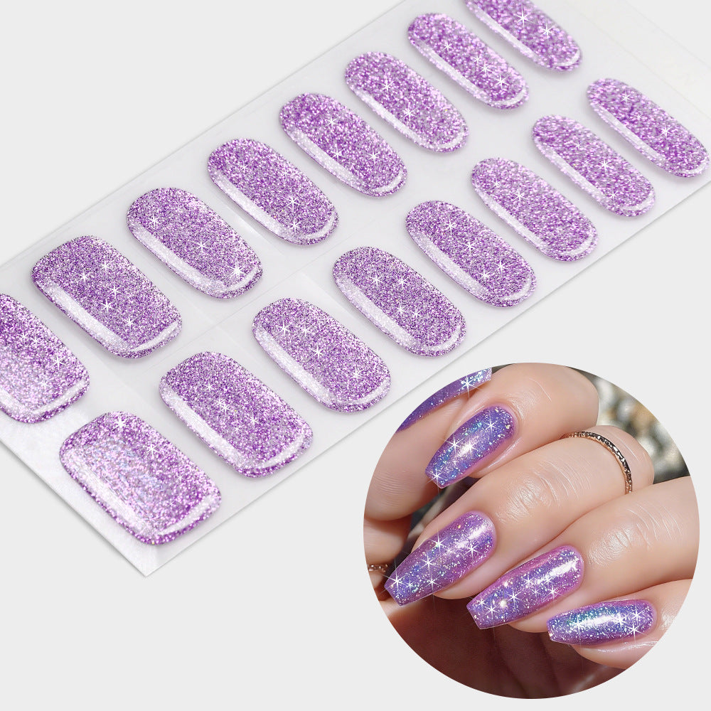 Glitzernde Gel-Nagel-Wraps