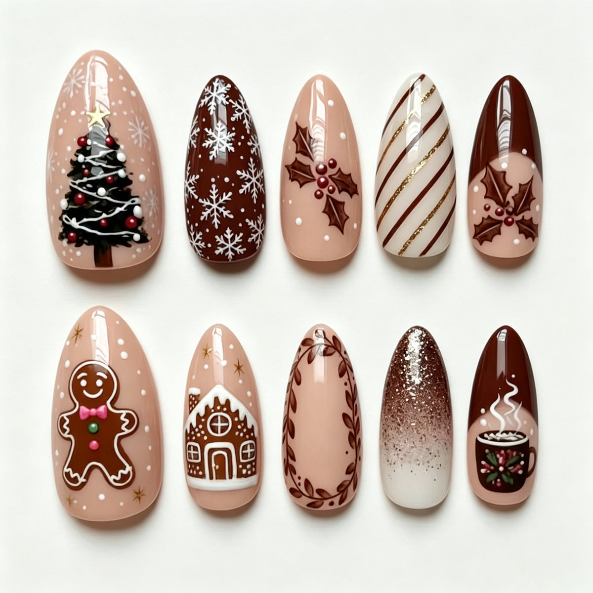 Urlaubs Themen Press-On Nagelkunst Set