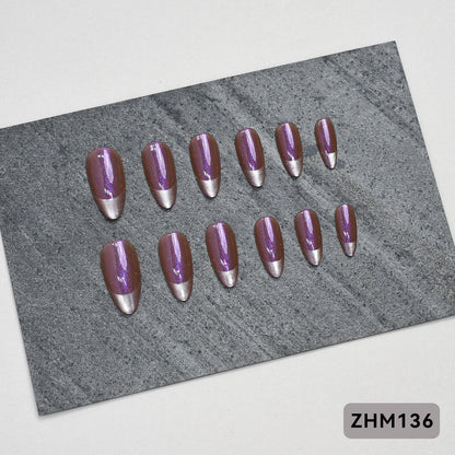 Künstlerisches Press-On-Nagelset mit Kirschblütenmuster Brehn