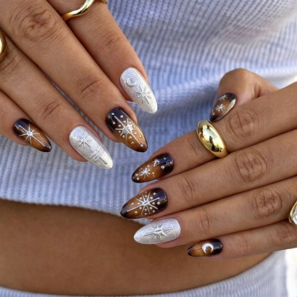 Künstlerisches Celestial Press-On Nagelset
