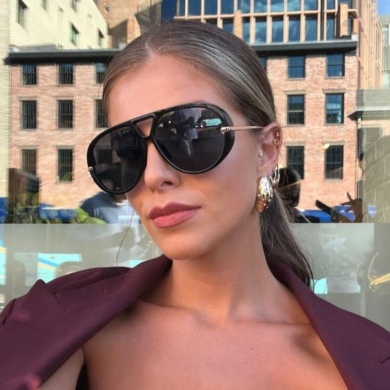 Damen Oversized-Sonnenbrille im modischen Retro-Design Brehn