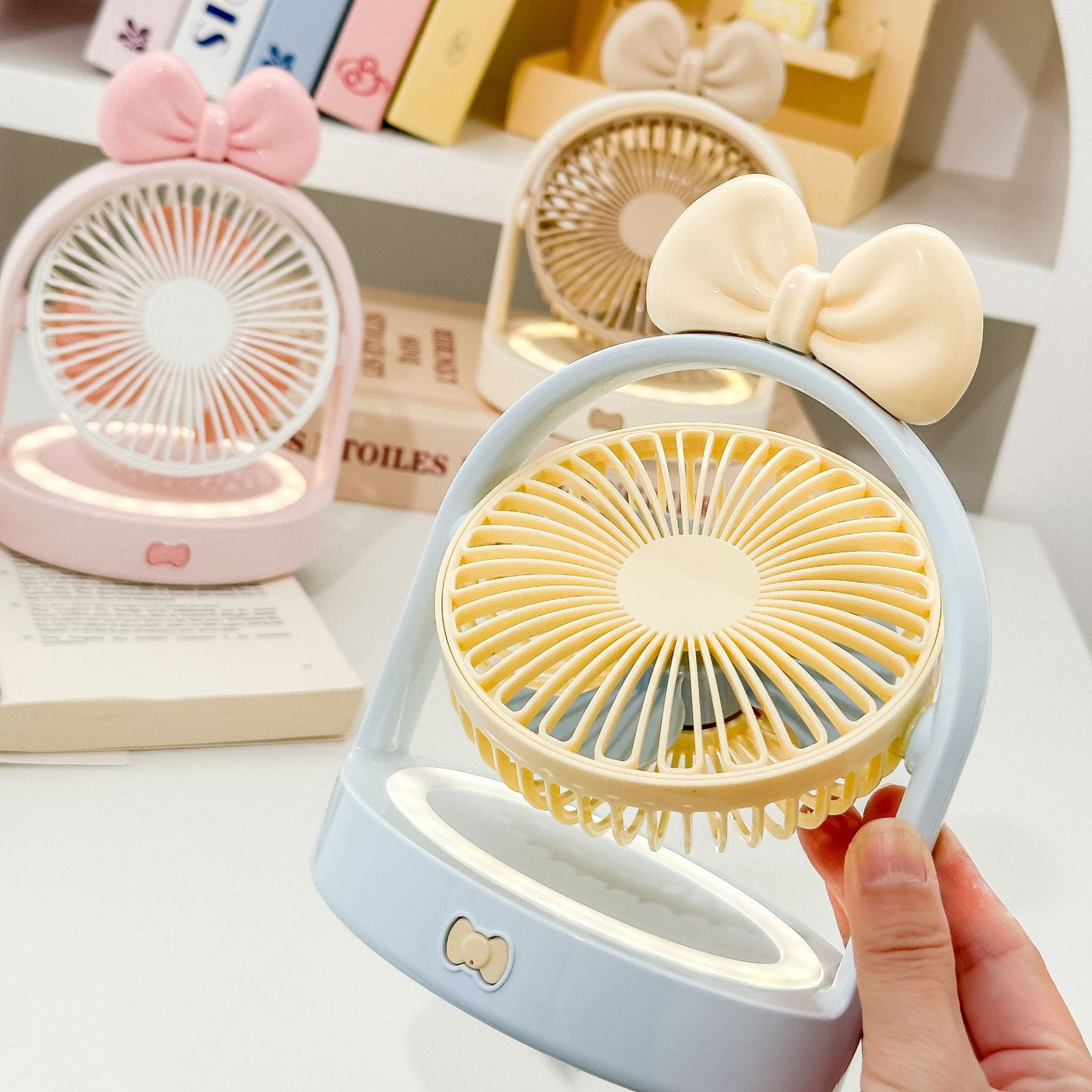 Unisex Tragbarer Mini-Ventilator im eleganten Blumendesign Brehn