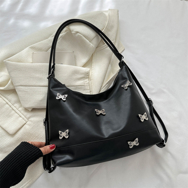 Elegante Schmetterling Verzierte Schultertasche