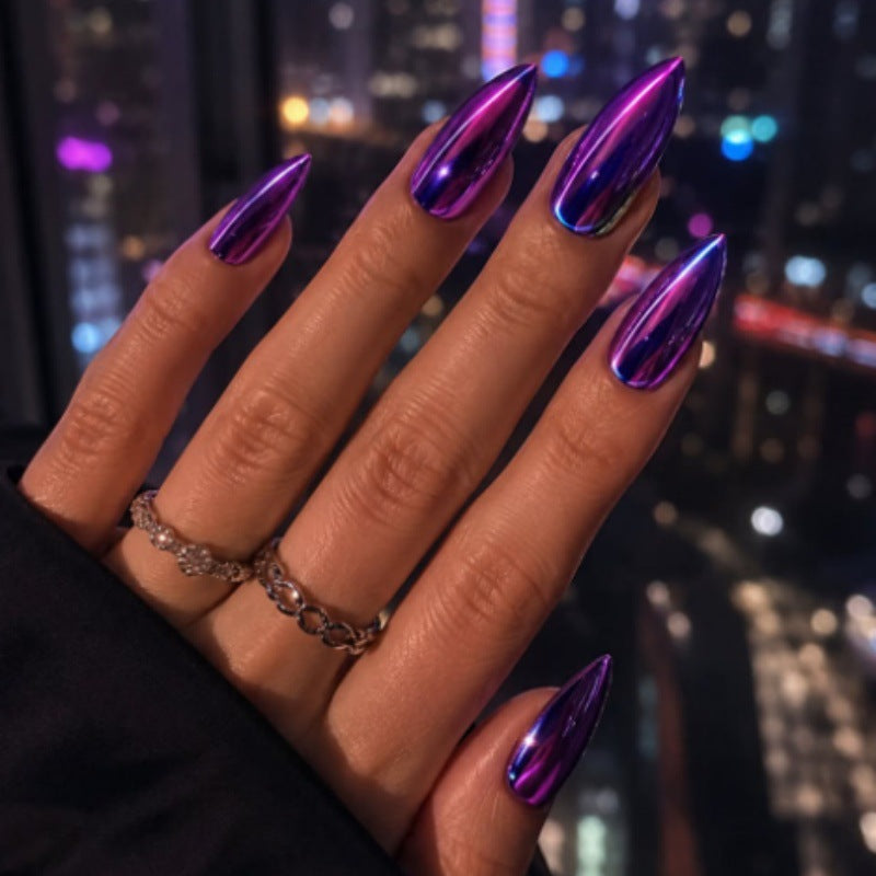 Glänzendes Stiletto Press-On Nägel Set Brehn