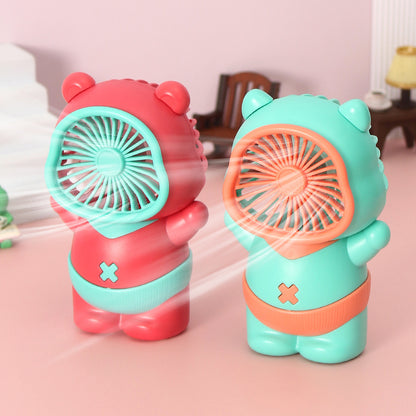 Unisex Tragbarer Mini-Lüfter im verspielten Bären-Design Brehn