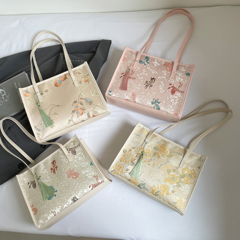 Bestickte Schmetterlingsmuster-Handtasche Brehn