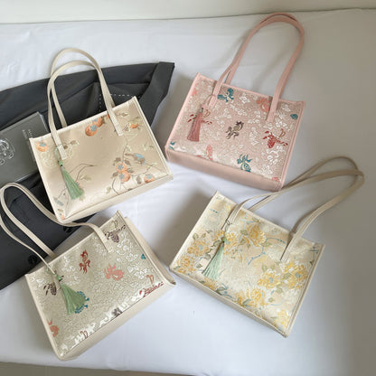 Bestickte Schmetterlingsmuster-Handtasche Brehn