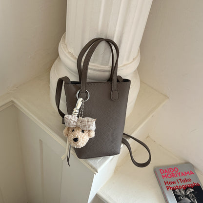 Kompakte Leder Mini Tote Tasche