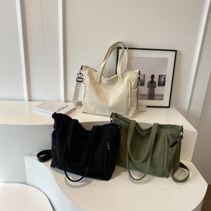Texturiertes Multi-Taschen Reise Tote Brehn