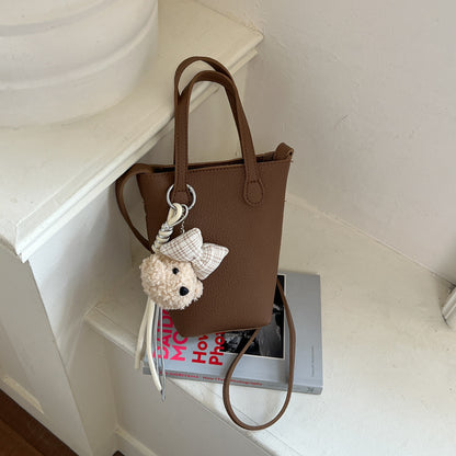 Kompakte Leder Mini Tote Tasche