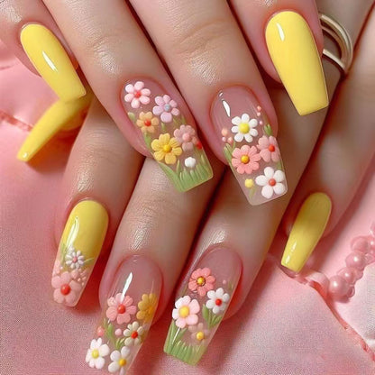 Floral dreidimensionales Nagelkunst-Set