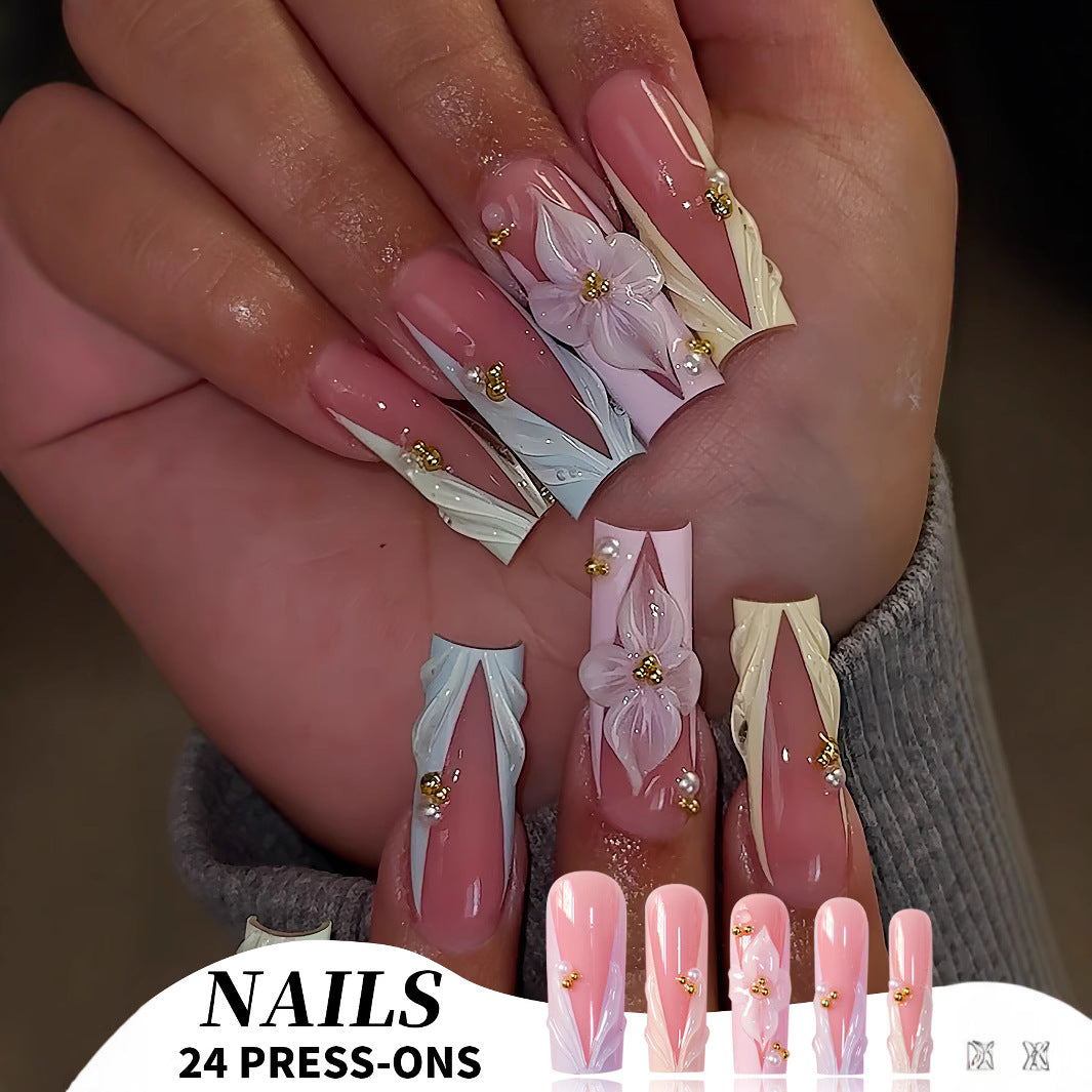 Florales Design Press-On Nägel Brehn