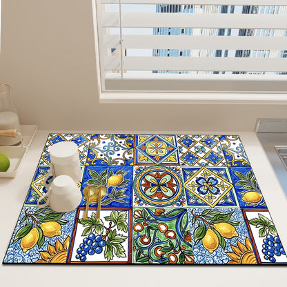 Floral Print Dekorative Teppich