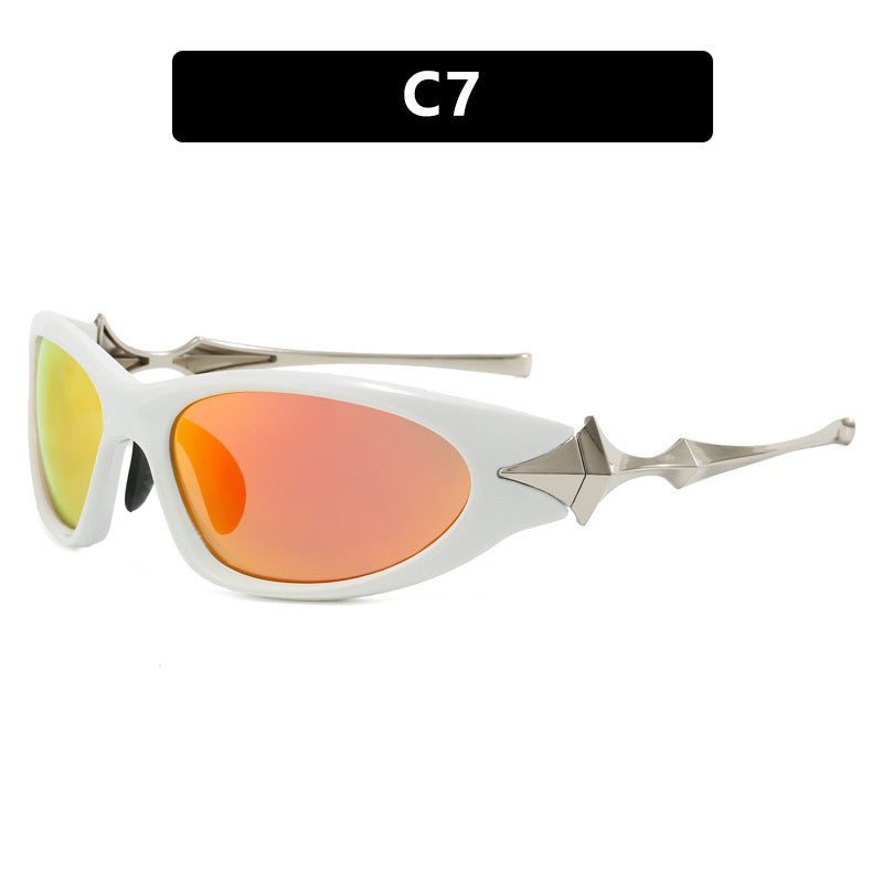 Damen futuristische Sportsonnenbrille mit ergonomischem Design Brehn