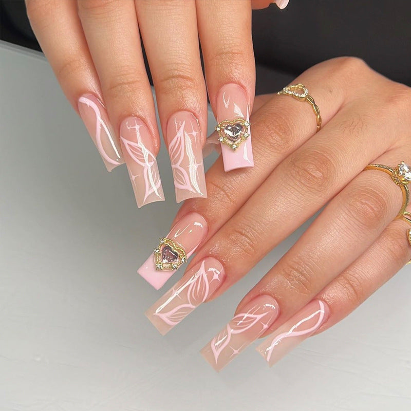 Glamouröse Glitzer-Stiletto Press-On Nägel Brehn