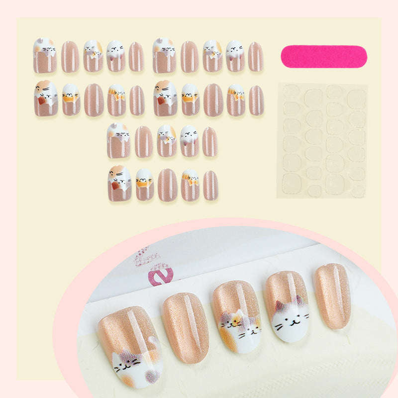 Kreatives Kunstnagelset mit niedlichen Tiermotiven und Glitzerakzenten Brehn