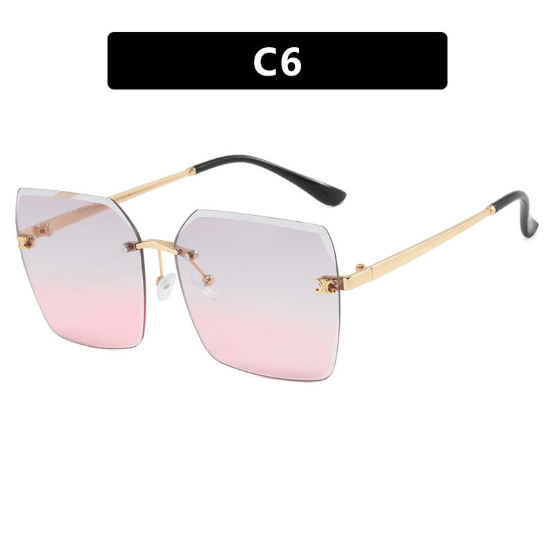 Damen quadratische Sonnenbrille im modernen Design mit filigranem Metallrahmen Brehn