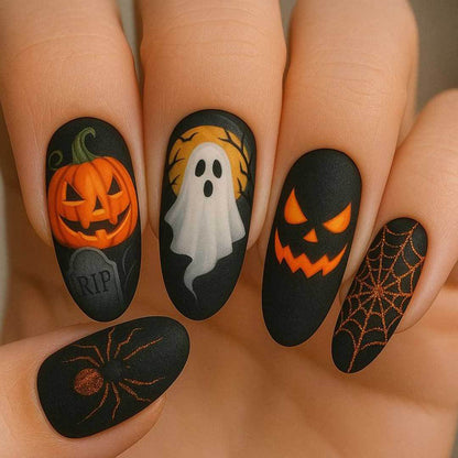 Gruseliges Halloween-Thema Nagelkunst-Set