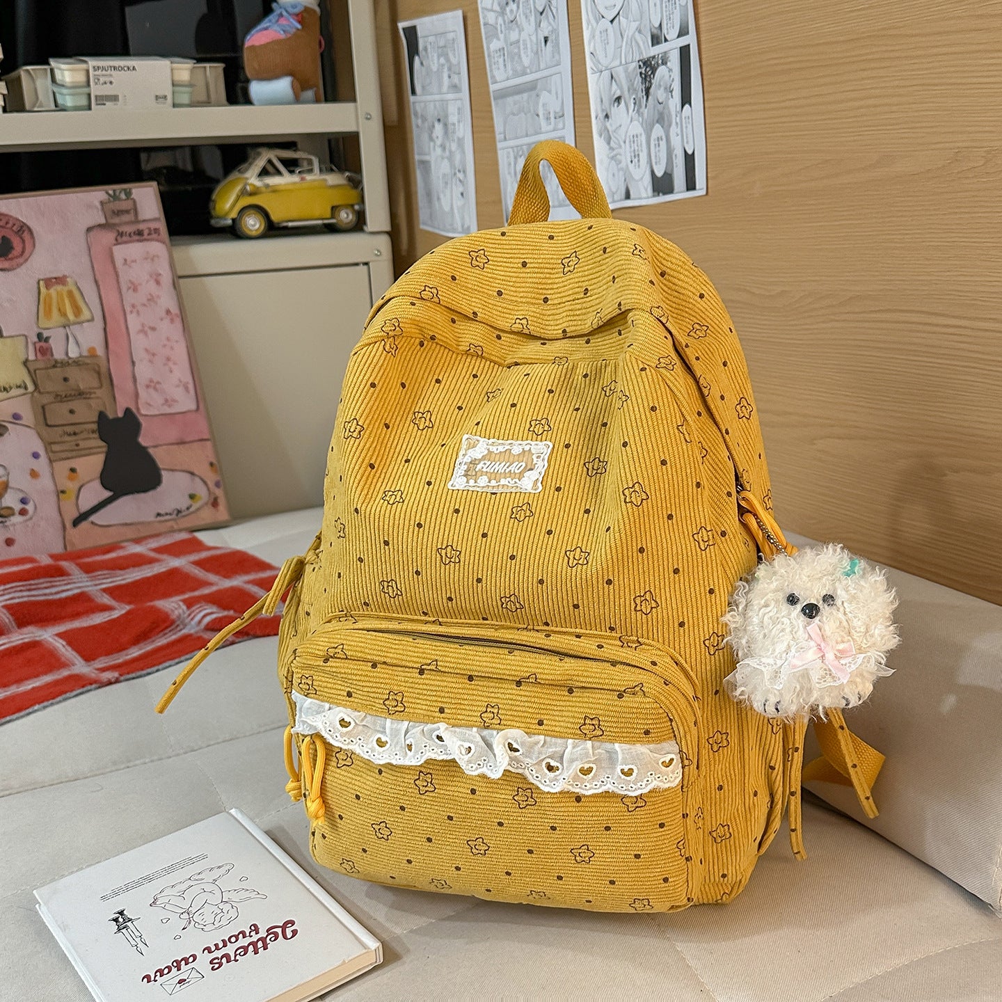 Dekorativer Verzierter Schulrucksack