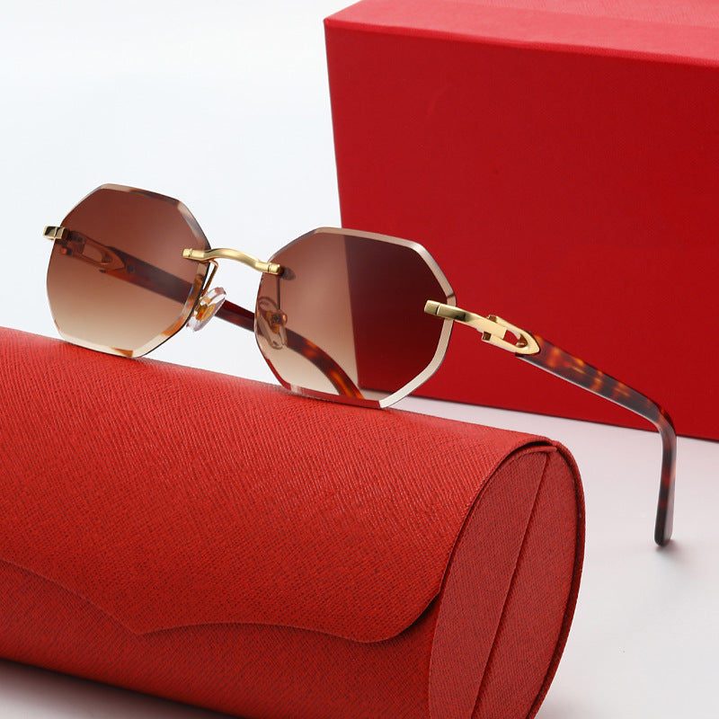 Damen elegante Korrektionsbrille mit modernem achteckigem Rahmen Brehn