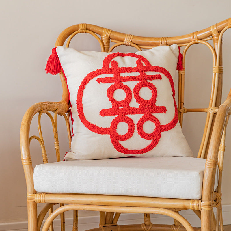 Dekoratives Kissen im Boho-Stil