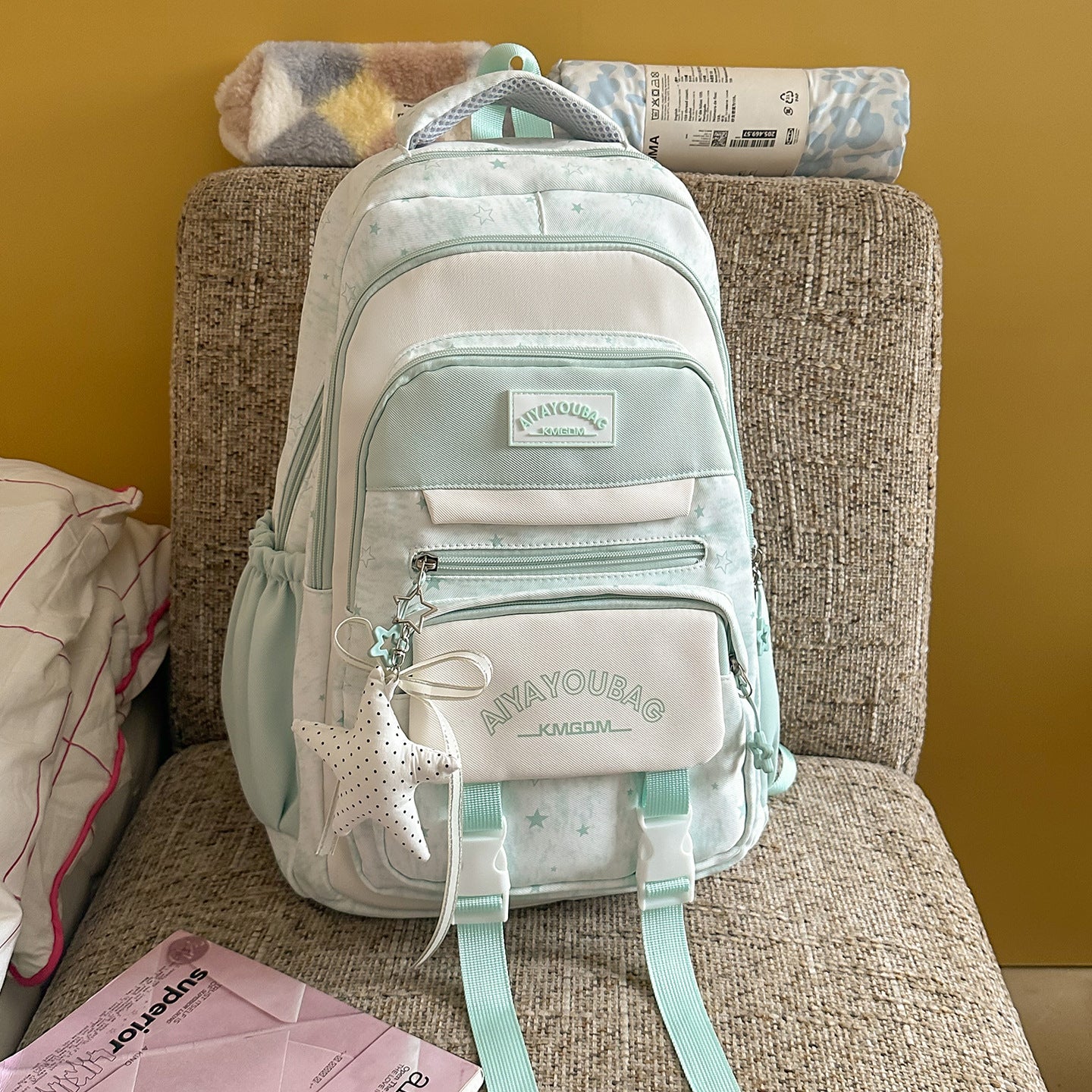 Trendiger Sternen-Print Rucksack