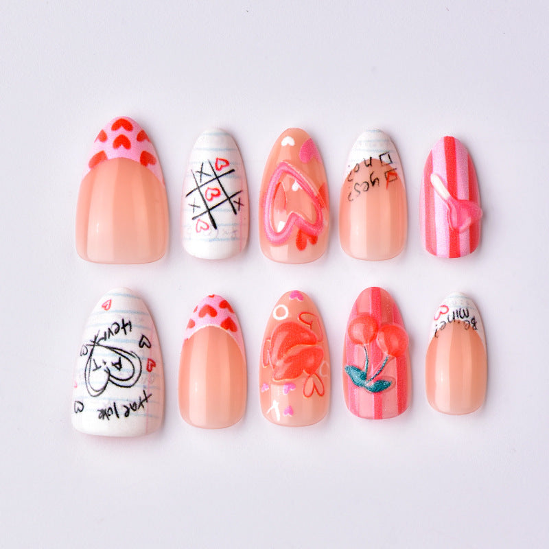 Kreatives Herz-Nageldesign Set Brehn