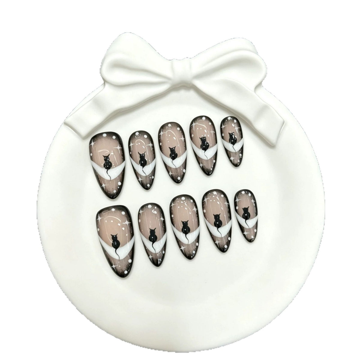 Künstlerisches katzenjammer Themen Presse auf Nail Art Set  1791773919