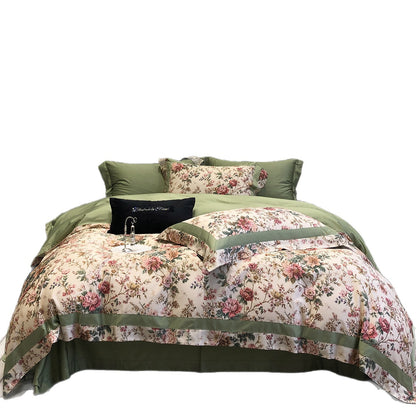 Luxuriöses Baumwollsatin-Bettwäsche-Set mit Tier-Toile-Motiv und Satinkante