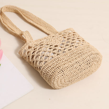 Handgefertigte Netz-Basttasche mit Eleganten Trägern Brehn