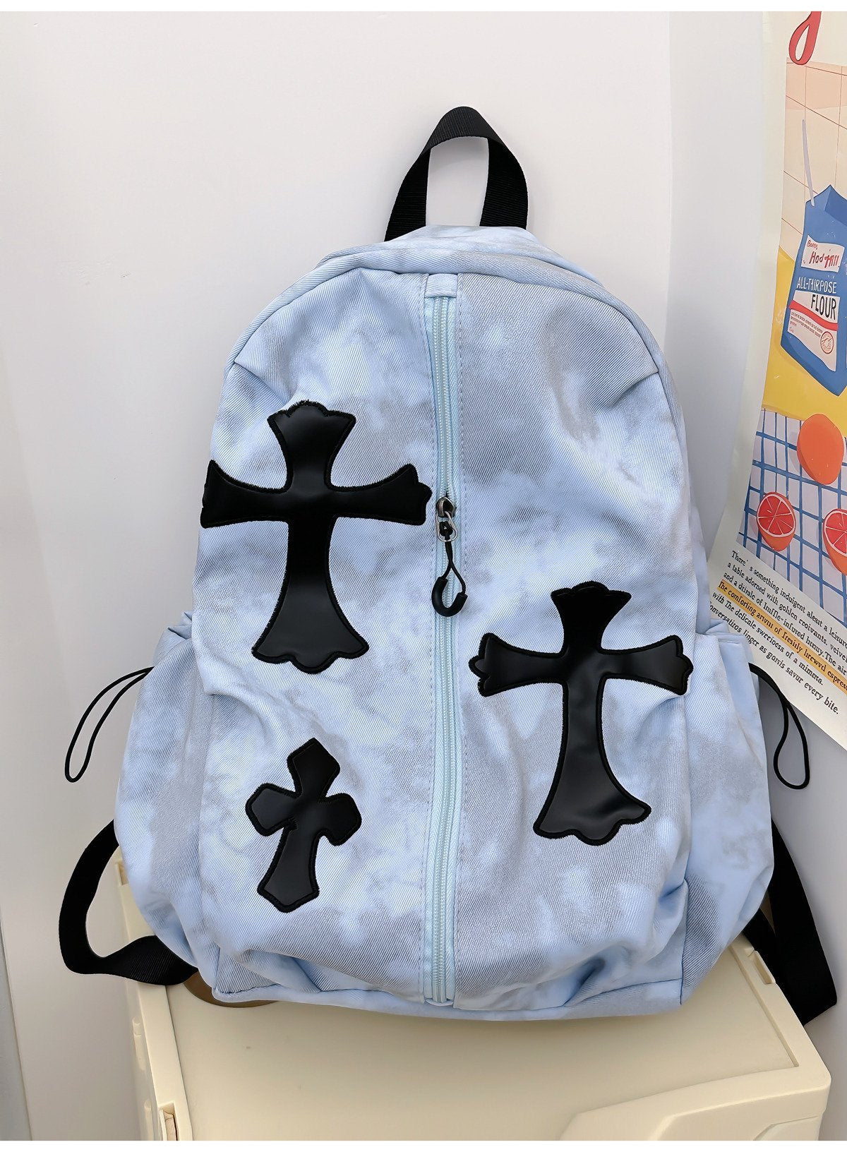 Grafisches Kreuz-Design Rucksack