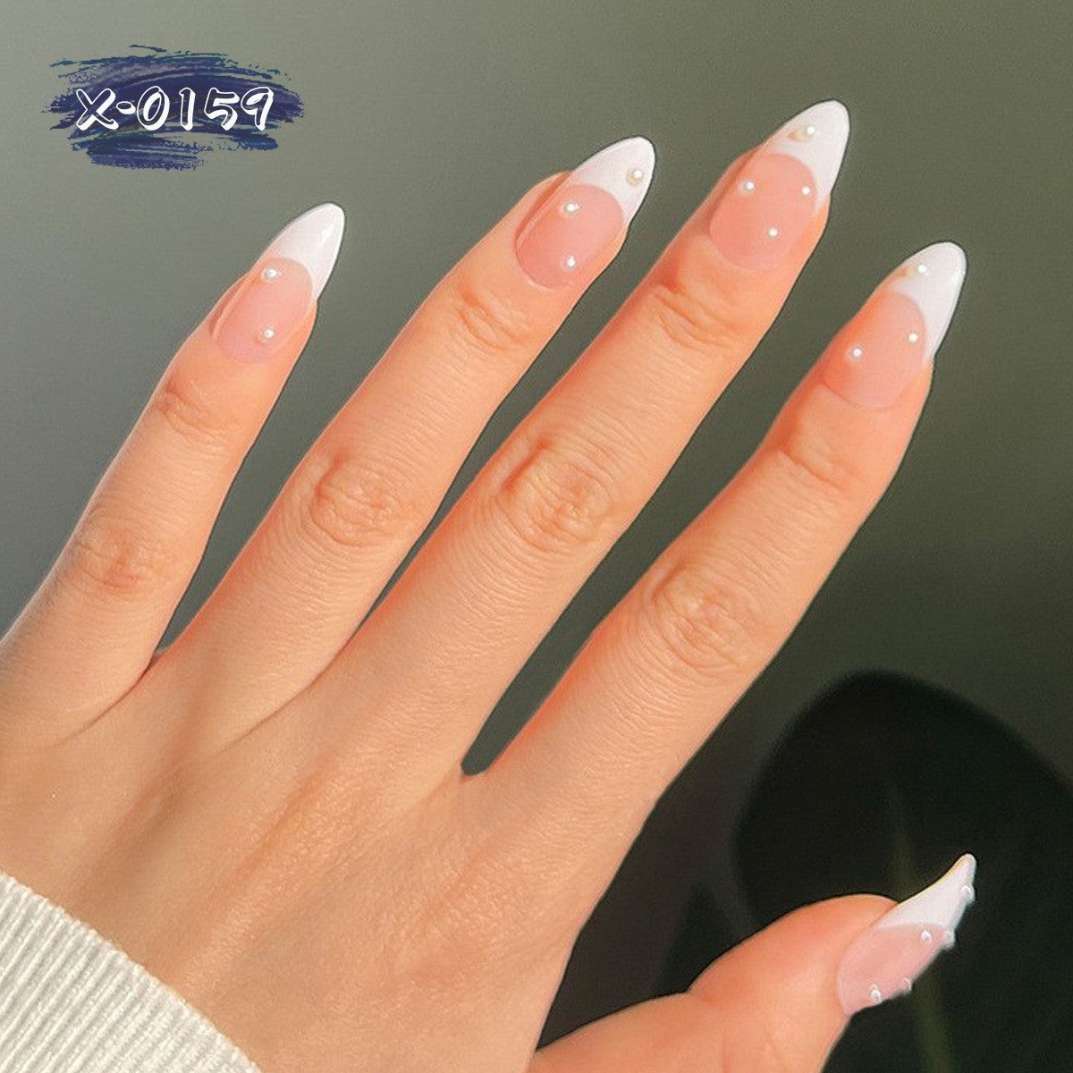 Elegantes French Tip Acrylnagelset