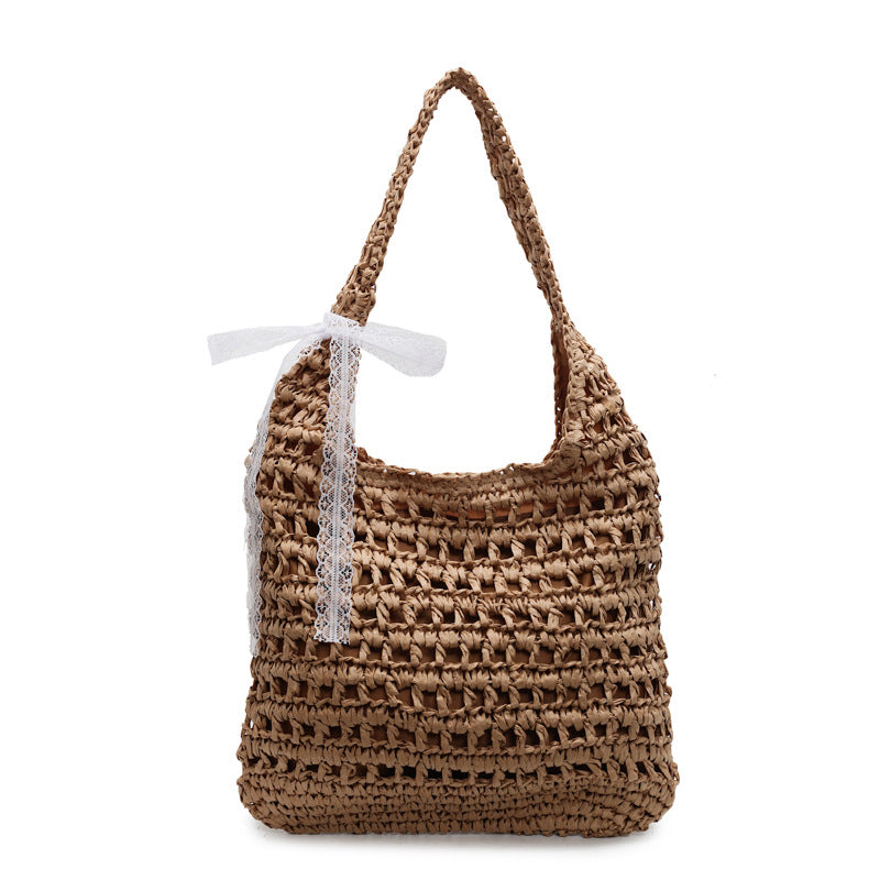 Handgefertigte Strandtasche mit Spitze Brehn