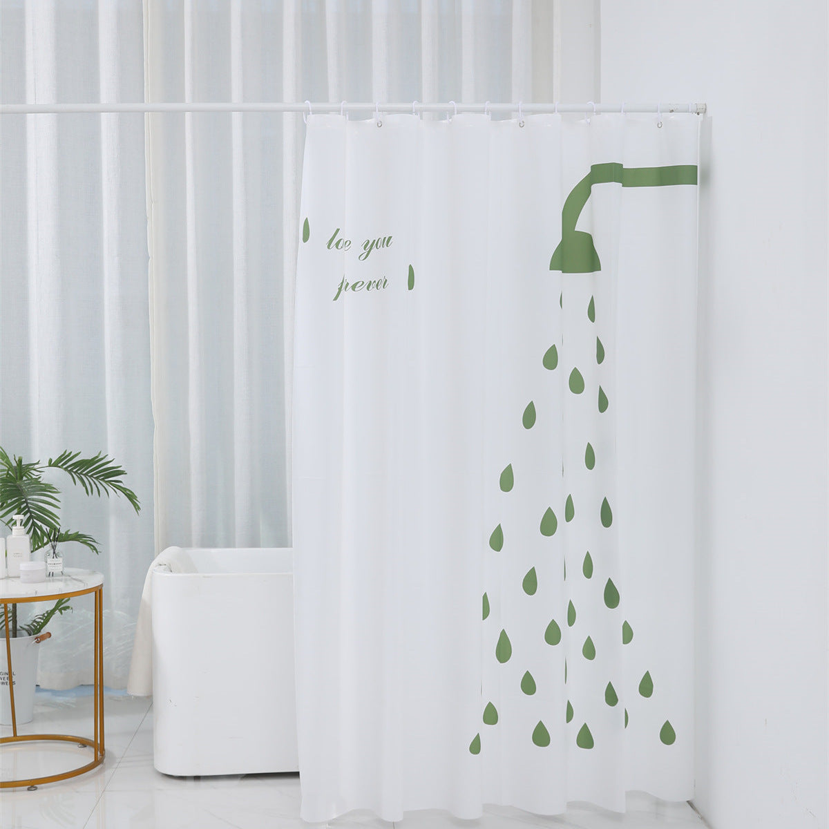 Inspirierende Wasser Tropfen Duschvorhang Brehn