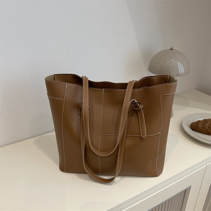 Elegante Strukturierte Leder Tragetasche