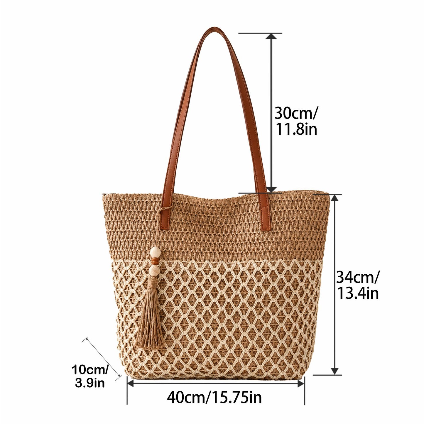 Sommerliche Makramee Schultertasche Brehn