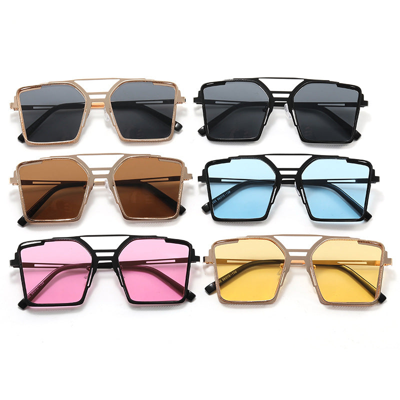Damen Oversized-Sonnenbrille mit luxuriösem Design und geometrischem Rahmen Brehn