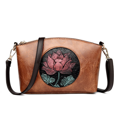Prägte Blumen Clutch Tasche