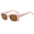 Damen Modische quadratische Sonnenbrille mit breitem Rahmen und UV-Schutz Brehn