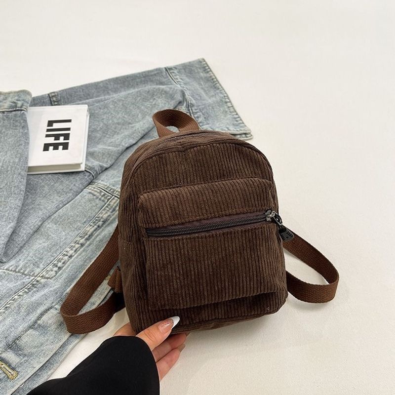 Kompakter Cord-Ripp- Mini-Rucksack Brehn