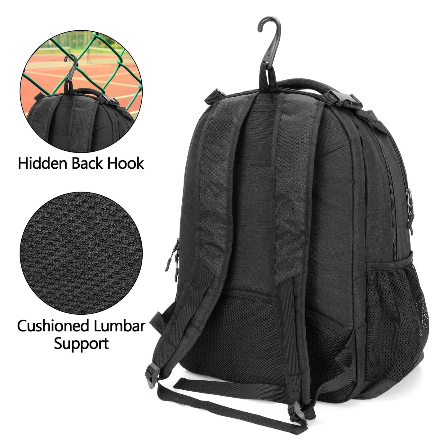 Unisex Sportlicher Rucksack mit speziellen Fächern für Sportgeräte Brehn