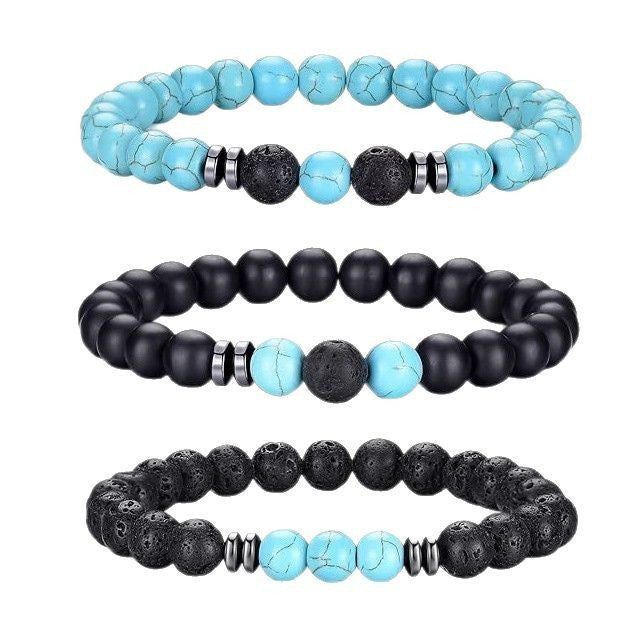 Naturstein Perlenarmband Set Brehn